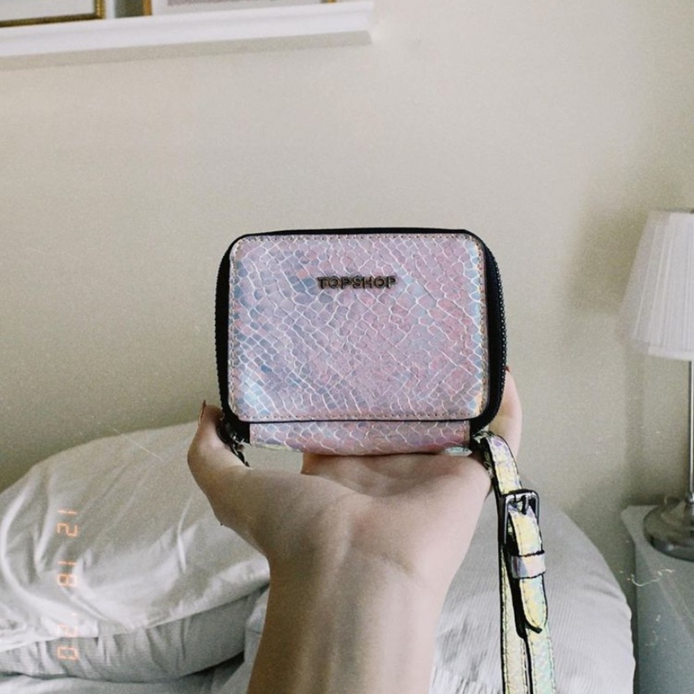 Topshop holographic wallet